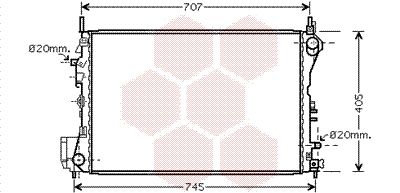 VAN WEZEL Radiaator,mootorijahutus 37002395